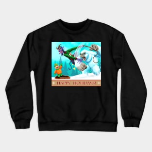 Krampus meets Billy's pet. Crewneck Sweatshirt